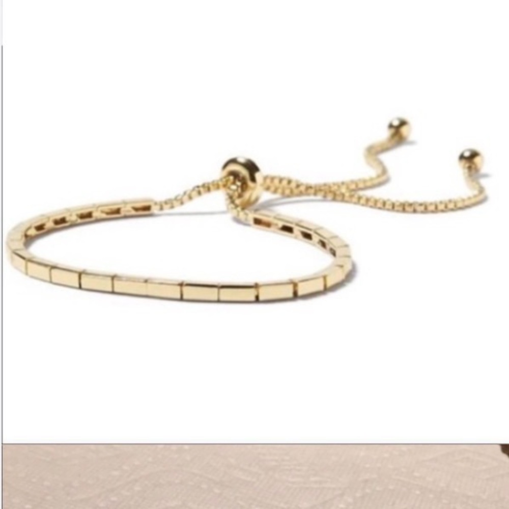 🔴 NWOT banana republic Elegant Gold Bracelet with slider clasp